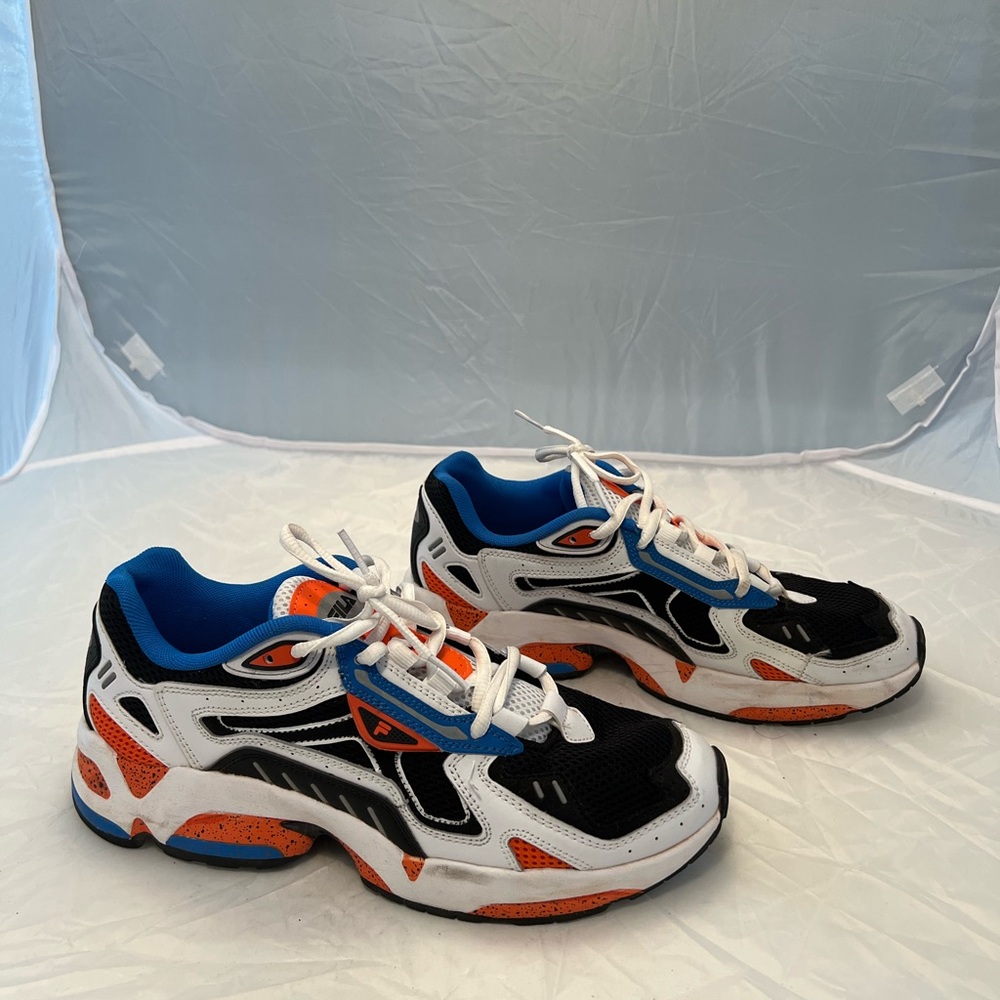Fila Men's Sneakers - Black, White, Blue, and Orange